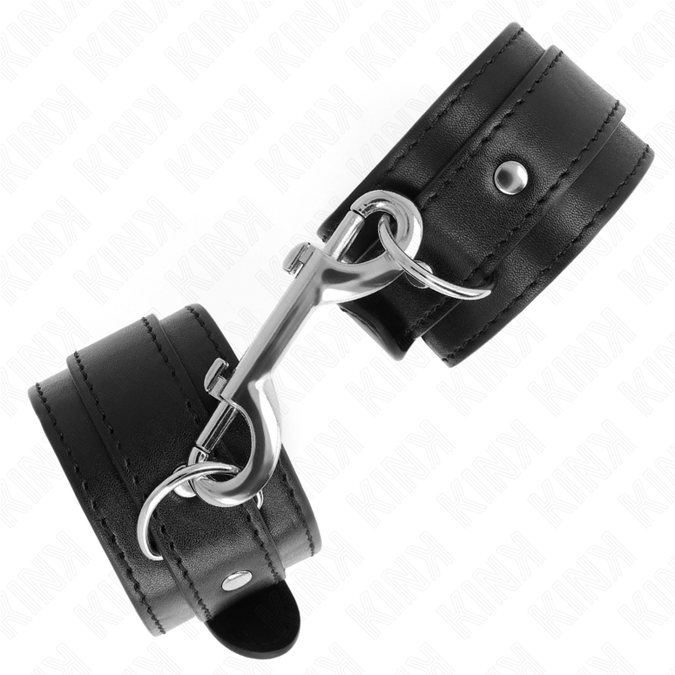 KINK - POLSBROEKEN-ENKELE KLINKNAGELRIJ ZWART VERSTELBAAR 17-28 CM X 5 CM