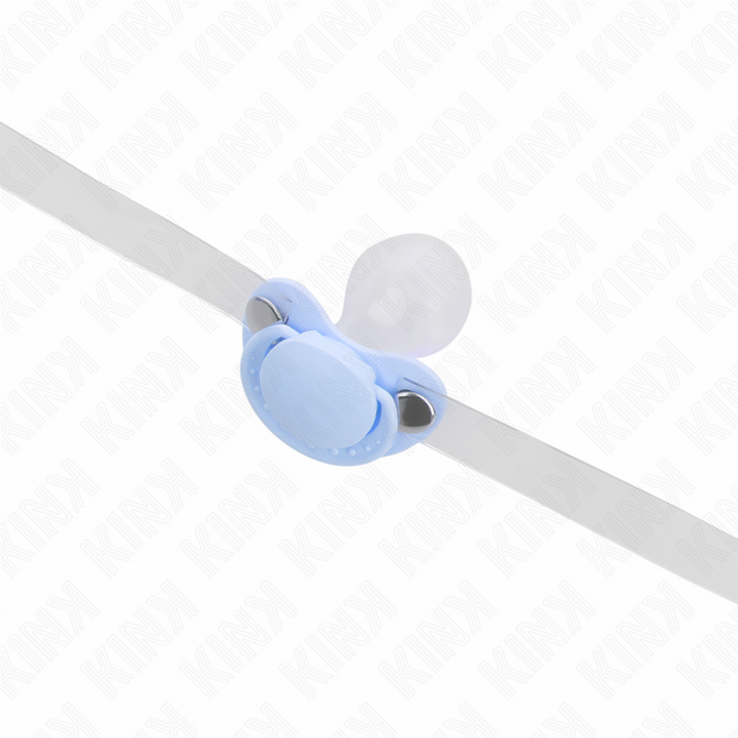 Kink – Lichtblauwe speenvormige gag 5,5 x 4 cm verstelbaar 43 – 60 cm