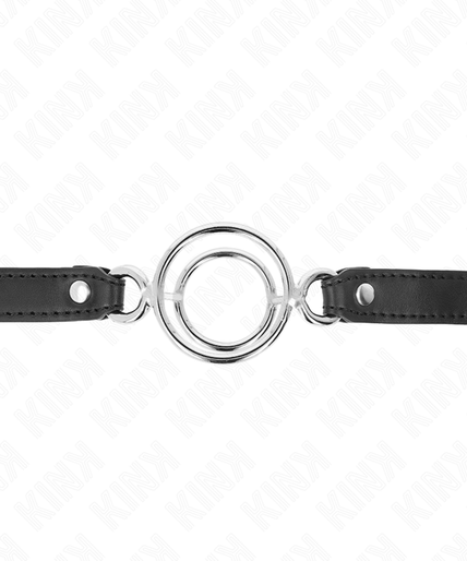 KINK - GAG WITH MULTIPLE O-RINGS 5 CM BLACK 63 X 2.5 CM KINK - GAG WITH MULTIPLE O-RINGS 5 CM BLACK 63 X 2.5 CM