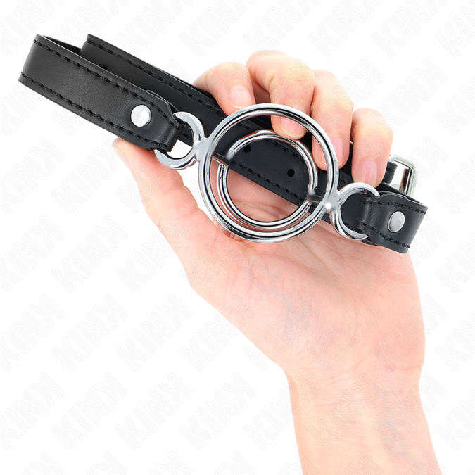 KINK – SPREIDRING MET MEERDERE O-RINGEN 5 CM ZWART 63 X 2,5 CM