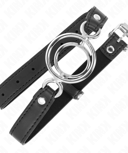 KINK - GAG WITH MULTIPLE O-RINGS 5 CM BLACK 63 X 2.5 CM KINK - GAG WITH MULTIPLE O-RINGS 5 CM BLACK 63 X 2.5 CM