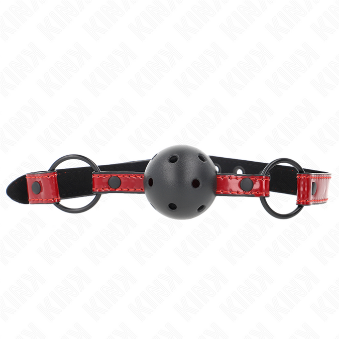 KINK - GLANZEN KUNSTLEDEREN BAL 4,5 CM KNEVEL 63,5 X 2 CM VERSTELBAAR 41 X 59 CM