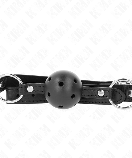 KINK - HOLLOW HARD BLACK BALL 4.5 CM GAG MODEL 1 63.5 X 2 CM KINK - HOLLOW HARD BLACK BALL 4.5 CM GAG MODEL 1 63.5 X 2 CM