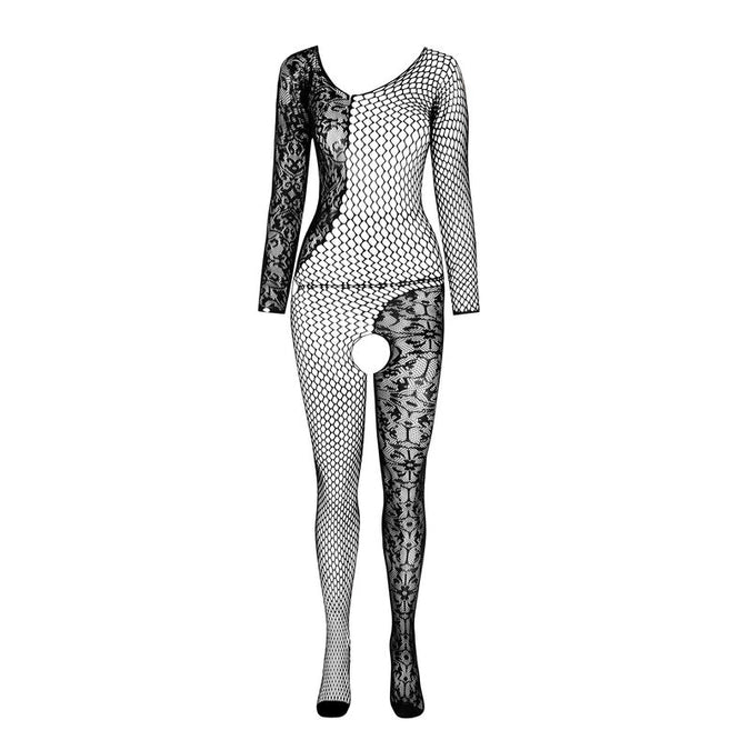 PASSION - BS 107 BODYSTOCKING WIT ÉÉN MAAT