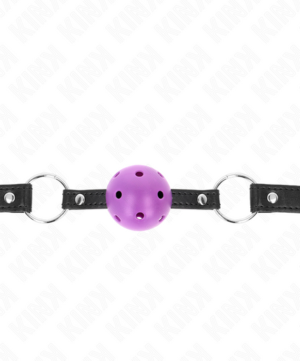 KINK - HOLLOW HARD PURPLE BALL 4.5 CM GAG 63.5 X 2 CM KINK - HOLLOW HARD PURPLE BALL 4.5 CM GAG 63.5 X 2 CM