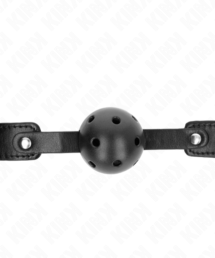 KINK - BLACK BREATHABLE BALL 4.5 CM GAG 65 x 2.5 CM KINK - BLACK BREATHABLE BALL 4.5 CM GAG 65 x 2.5 CM
