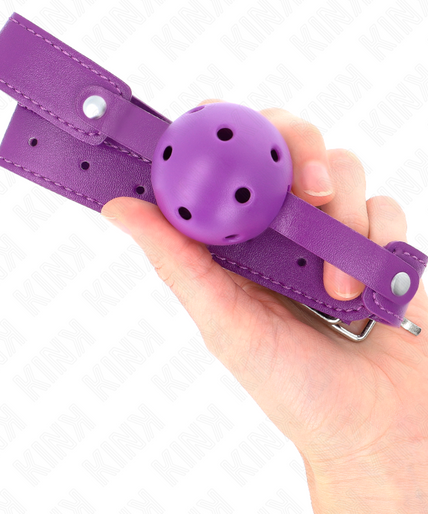 KINK - PURPLE BREATHABLE BALL 4.5 CMGAG 65 x 2.5 CM KINK - PURPLE BREATHABLE BALL 4.5 CMGAG 65 x 2.5 CM