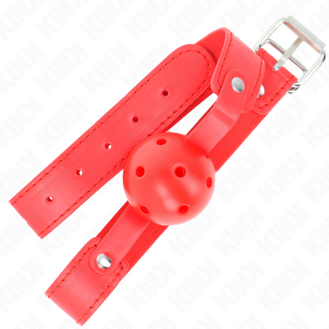 Kink – Rode Ademend Ballenmondstuk 4,5 Cm Gag 65 X 2,5 Cm
