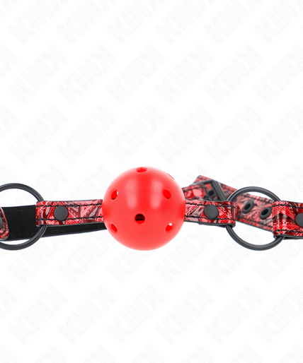 KINK - DIAMOND PATTERN BALL 4.5 CM GAG MODEL 1 64.5 CM ADJUSTABLE 42-60 CM KINK - DIAMOND PATTERN BALL 4.5 CM GAG MODEL 1 64.5 CM ADJUSTABLE 42-60 CM