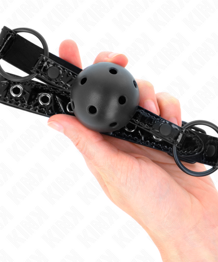 KINK - DIAMOND PATTERN BALL 4.5 CM GAG MODEL 3 64.5 CM ADJUSTABLE 42-60 CM KINK - DIAMOND PATTERN BALL 4.5 CM GAG MODEL 3 64.5 CM ADJUSTABLE 42-60 CM