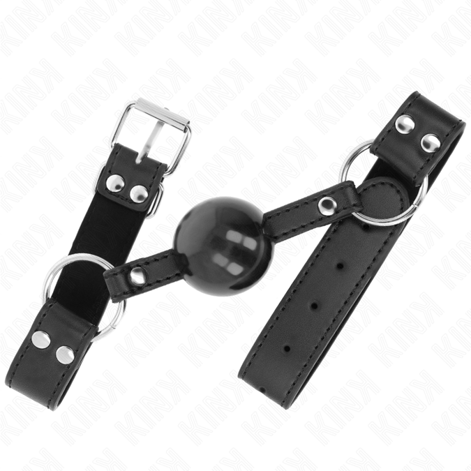 KINK - ZACHTE EN SOLIDE BAL 4 CM KNEVEL MET KUNSTLEDEREN BAND 62 x 2,5 CM VERSTELBAAR 42-58 CM