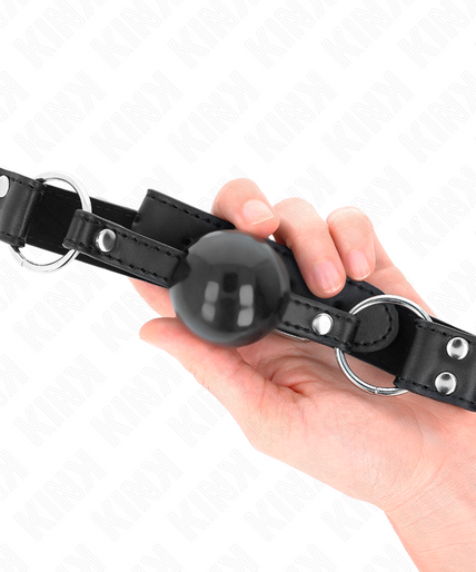 KINK - SOFT AND SOLID BALL 4 CM GAG WITH LEATHERETTE STRAP 62 x 2.5 CM ADJUSTABLE 42-58 CM KINK - SOFT AND SOLID BALL 4 CM GAG WITH LEATHERETTE STRAP 62 x 2.5 CM ADJUSTABLE 42-58 CM