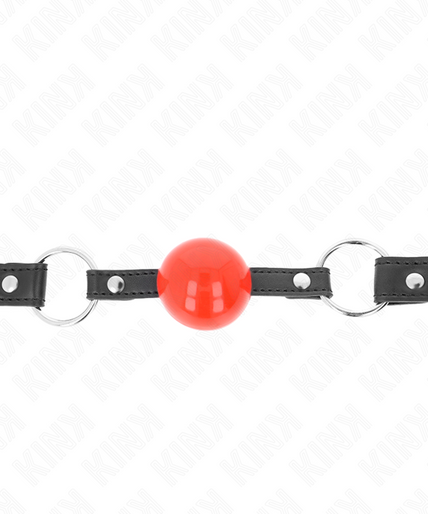 KINK - BALL 4 CM GAG WITH LOCK RED BALL BLACK STRAP 60 x 2 CM KINK - BALL 4 CM GAG WITH LOCK RED BALL BLACK STRAP 60 x 2 CM