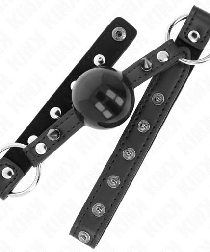 KINK - BALL 4 CM GAG WITH TIP RIVET AND SNAP LOCK 65 x 2 CM KINK - BALL 4 CM GAG WITH TIP RIVET AND SNAP LOCK 65 x 2 CM