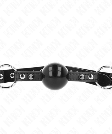 KINK - BALL 4 CM GAG WITH TIP RIVET AND SNAP LOCK 65 x 2 CM KINK - BALL 4 CM GAG WITH TIP RIVET AND SNAP LOCK 65 x 2 CM