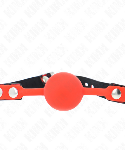 KINK - MODEL 2 SILICONE BALL 4 CM GAG WITH LOCK 60 x 2 CM KINK - MODEL 2 SILICONE BALL 4 CM GAG WITH LOCK 60 x 2 CM