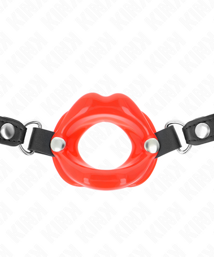 Kink – Lip 8 Cm Gag Met Rood Kunstleren Band 63 X 2 Cm Verstelbaar 39 – 58 Cm Kink – Lip 8 Cm Gag Met Rood Kunstleren Band 63 X 2 Cm Verstelbaar 39 – 58 Cm