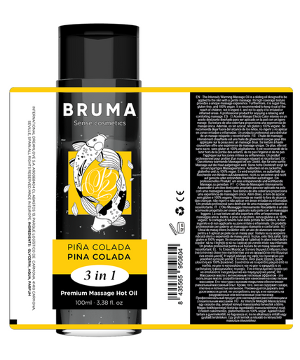 BRUMA - PREMIUM MASSAGE HETE OLIE PINA COLADA 3 IN 1 - 100 ML BRUMA - PREMIUM MASSAGE HETE OLIE PINA COLADA 3 IN 1 - 100 ML