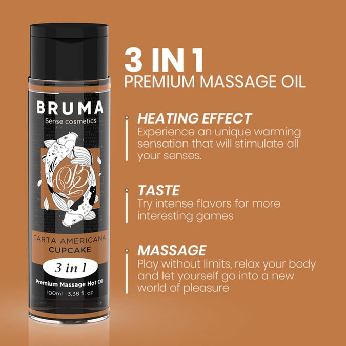 BRUMA - PREMIUM MASSAGE HETE OLIE CUPCAKE 3 IN 1 - 100 ML