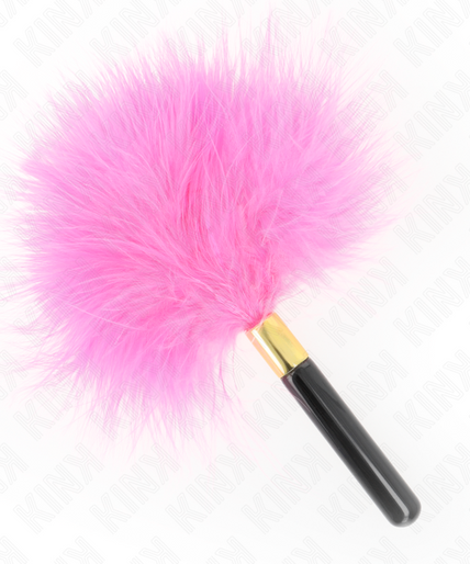 KINK - FUCHSIA GOLD METAL TICKLE FEATHERS 18 CM KINK - FUCHSIA GOLD METAL TICKLE FEATHERS 18 CM