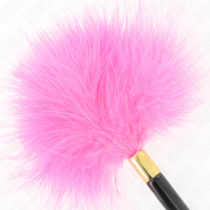 KINK - FUCHSIA GOUDEN METALEN KRIELEVEERTJES 18 CM