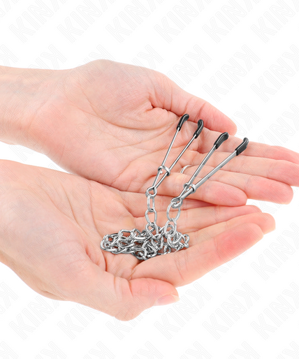 KINK - THIN NIPPLE CLAMPS WITH THICK CHAIN 30 CM KINK - THIN NIPPLE CLAMPS WITH THICK CHAIN 30 CM