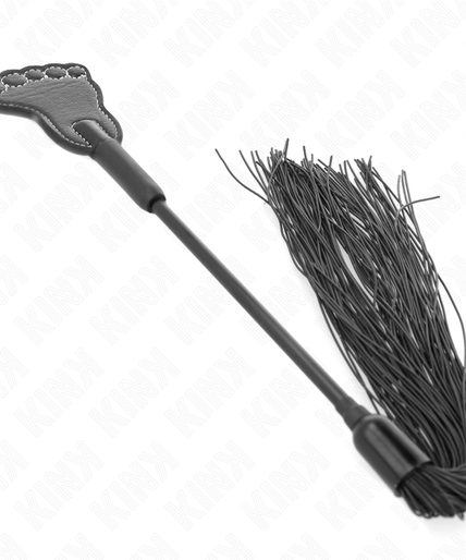 KINK - FOOT SHAPED PADDLE WITH TASSEL WHIP 31 CM KINK - FOOT SHAPED PADDLE WITH TASSEL WHIP 31 CM