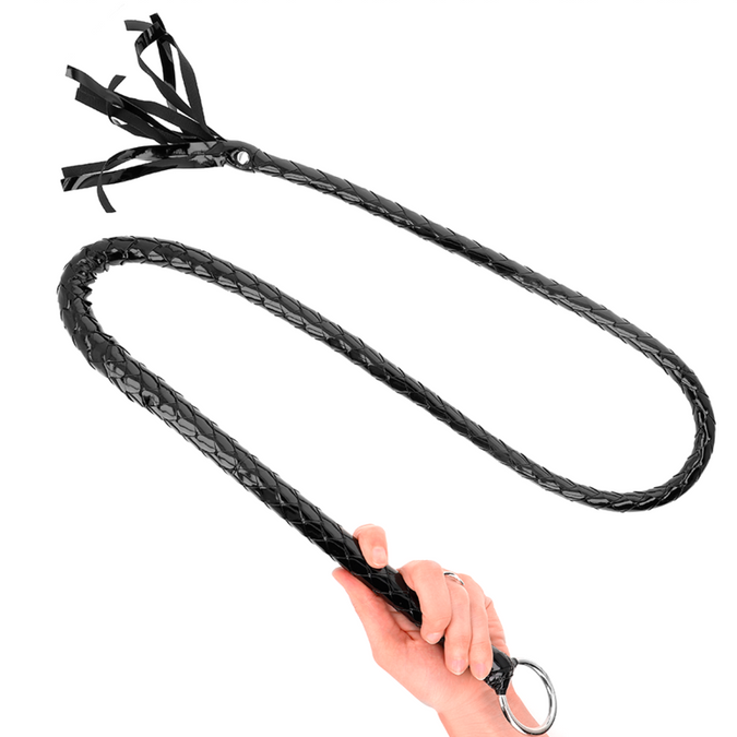 Kink – Lange glanzende pvc zweep 138 cm
