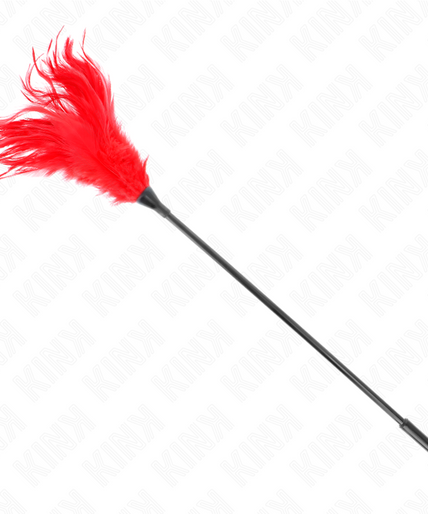 KINK - MULTIPLE RED TICKLE FEATHERS 45 CM KINK - MULTIPLE RED TICKLE FEATHERS 45 CM