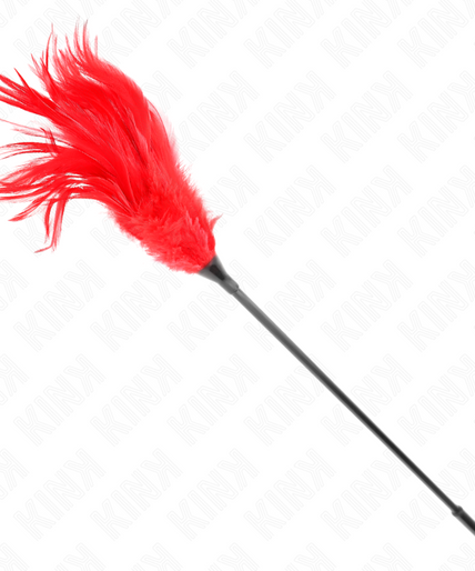 KINK - MULTIPLE RED TICKLE FEATHERS 45 CM KINK - MULTIPLE RED TICKLE FEATHERS 45 CM