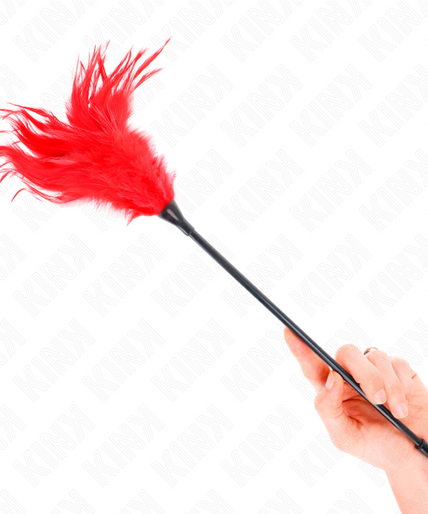KINK - MULTIPLE RED TICKLE FEATHERS 45 CM KINK - MULTIPLE RED TICKLE FEATHERS 45 CM