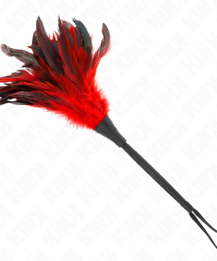 Pleasurements – Kink – Red Maids Horn – Shaped Tickle Feathers 36 Cm Pleasurements – Kink – Red Maids Horn – Shaped Tickle Feathers 36 Cm