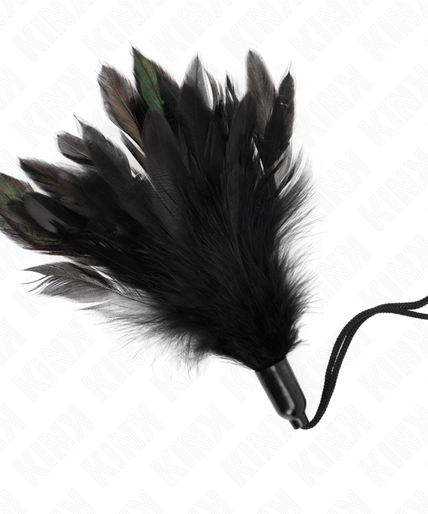 KINK - TICKLE FEATHERS WITH ROPE HANDLE PLASTIC BASE 15 CM KINK - TICKLE FEATHERS WITH ROPE HANDLE PLASTIC BASE 15 CM