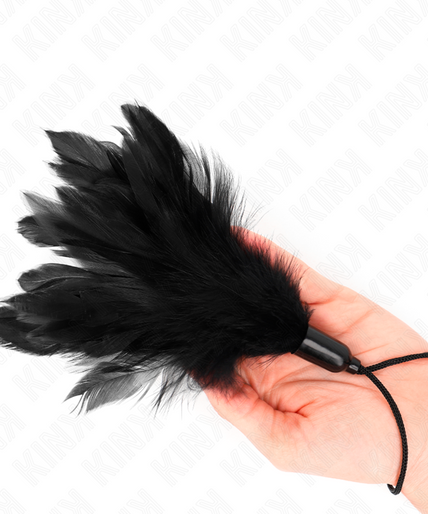 KINK - TICKLE FEATHERS WITH ROPE HANDLE PLASTIC BASE 15 CM KINK - TICKLE FEATHERS WITH ROPE HANDLE PLASTIC BASE 15 CM