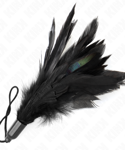 KINK - TICKLE FEATHERS WITH ROPE HANDLE PLASTIC BASE 15 CM KINK - TICKLE FEATHERS WITH ROPE HANDLE PLASTIC BASE 15 CM