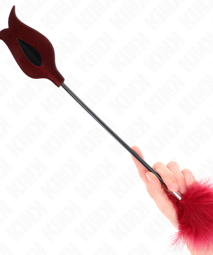 KINK - TICKLE FEATHERS WITH ROSE-SHAPED PADDLE 8 CM KINK - TICKLE FEATHERS WITH ROSE-SHAPED PADDLE 8 CM