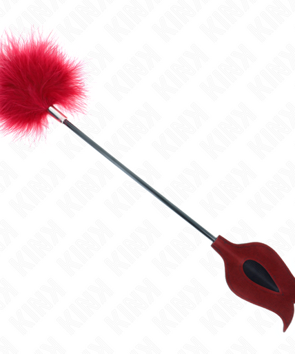 KINK - TICKLE FEATHERS WITH ROSE-SHAPED PADDLE 8 CM KINK - TICKLE FEATHERS WITH ROSE-SHAPED PADDLE 8 CM