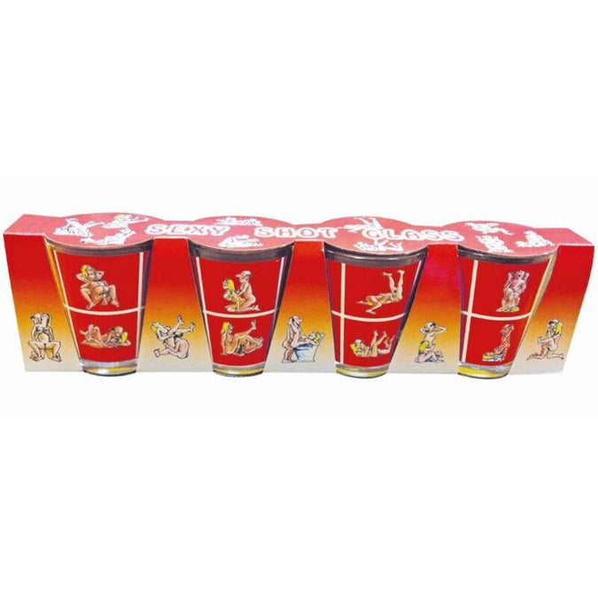 Diablo Picante – 4 Kamasutra glazen shotglaasjes