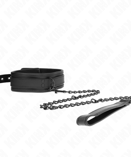 KINK - NEOPRENE BONDAGE COLLAR MODEL 1 WITH BELT 78 CM ADJUSTABLE 37.5 X 49.5 CM KINK - NEOPRENE BONDAGE COLLAR MODEL 1 WITH BELT 78 CM ADJUSTABLE 37.5 X 49.5 CM
