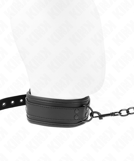 KINK - NEOPRENE BONDAGE COLLAR MODEL 1 WITH BELT 78 CM ADJUSTABLE 37.5 X 49.5 CM KINK - NEOPRENE BONDAGE COLLAR MODEL 1 WITH BELT 78 CM ADJUSTABLE 37.5 X 49.5 CM