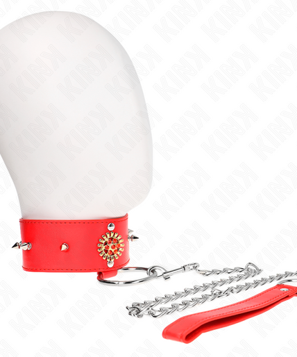 KINK - RED DIAMOND NECKLACE WITH BELT 65 CM AJDUSTABLE 35-51 CM X 7 CM KINK - RED DIAMOND NECKLACE WITH BELT 65 CM AJDUSTABLE 35-51 CM X 7 CM