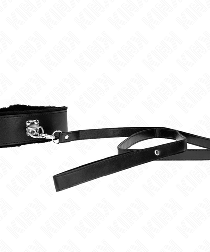 KINK - NECKLACE WITH LEASH 116 CM WITH SILVER STUDS MODEL 4 BLACK ADJUSTABLE 40-48 CM X 6 CM KINK - NECKLACE WITH LEASH 116 CM WITH SILVER STUDS MODEL 4 BLACK ADJUSTABLE 40-48 CM X 6 CM