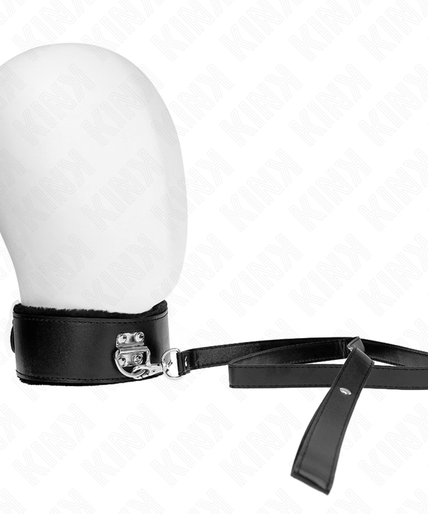KINK - NECKLACE WITH LEASH 116 CM WITH SILVER STUDS MODEL 4 BLACK ADJUSTABLE 40-48 CM X 6 CM KINK - NECKLACE WITH LEASH 116 CM WITH SILVER STUDS MODEL 4 BLACK ADJUSTABLE 40-48 CM X 6 CM