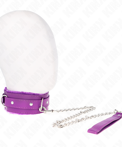 KINK - COLLAR WITH LEASH 65 CM WITH RESTRICTIONS PURPLE 36-42 CM X 5.5 CM KINK - COLLAR WITH LEASH 65 CM WITH RESTRICTIONS PURPLE 36-42 CM X 5.5 CM
