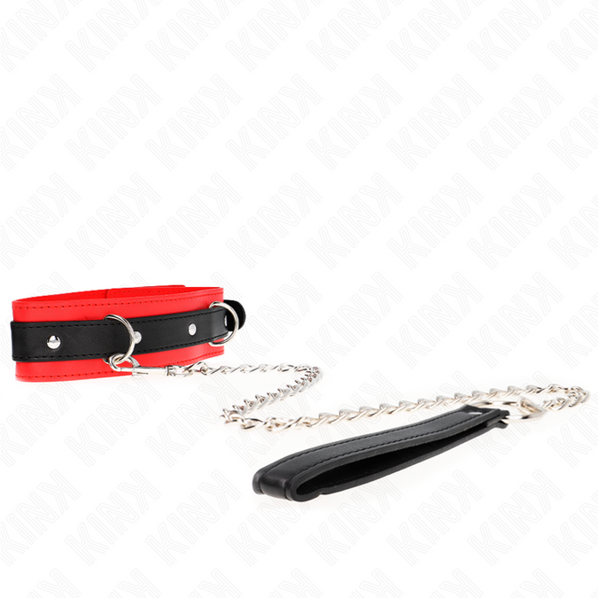 KINK - HALSBAND MET RIEM 65 CM MODEL 3 ROOD 53 X 5 CM