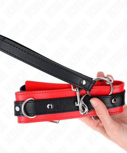 KINK - BASIC MODEL COLLAR WITH LEASH 65 CM MODEL 3 RED 53 X 5 CM KINK - BASIC MODEL COLLAR WITH LEASH 65 CM MODEL 3 RED 53 X 5 CM
