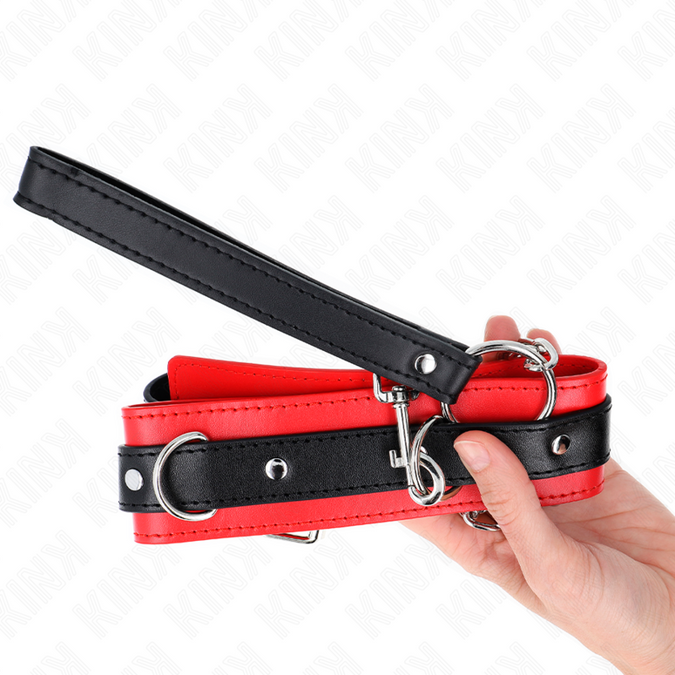 KINK - HALSBAND MET RIEM 65 CM MODEL 3 ROOD 53 X 5 CM