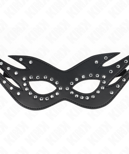 KINK - LEATHERETTE MASK WITH RIVETS MODEL 3 26 x 9.5 CM KINK - LEATHERETTE MASK WITH RIVETS MODEL 3 26 x 9.5 CM