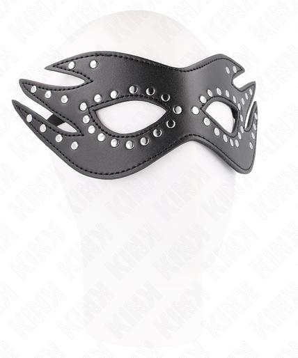 KINK - LEATHERETTE MASK WITH RIVETS MODEL 3 26 x 9.5 CM KINK - LEATHERETTE MASK WITH RIVETS MODEL 3 26 x 9.5 CM
