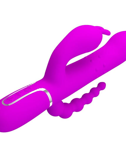 PRETTY LOVE - CAMMY DRIEVOUDIGE VIBRATOR MULTIFUNCTIONEEL 4 IN 1 ROZE PRETTY LOVE - CAMMY DRIEVOUDIGE VIBRATOR MULTIFUNCTIONEEL 4 IN 1 ROZE